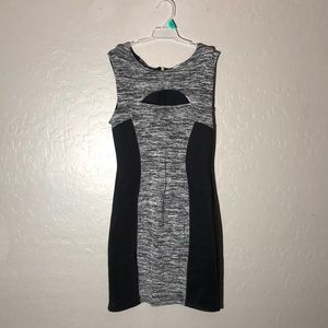 Black and gray dress
